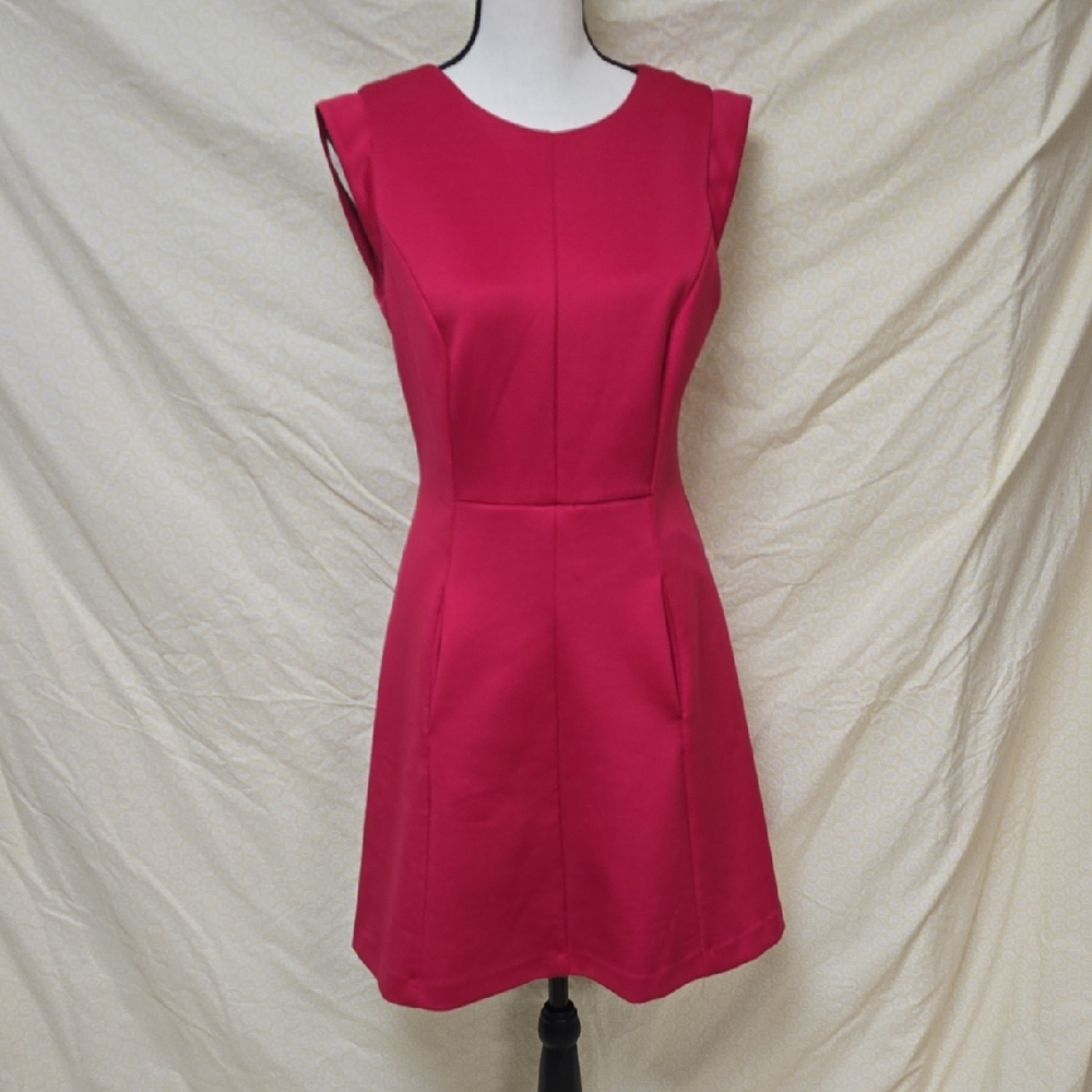 Chic Sleeveless Fuchsia Mini Dress
